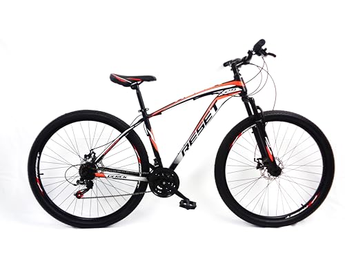 Bicicletta Mountain Bike 29'' 21 Velocità Acciaio Nero/Rosso