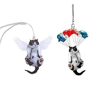 Surakey Auto-Rückspiegel Ornament Katze Mit Ballon - Niedliche Innendekoration