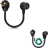Dryer Adapter, WELLUCK 1.5 FT 4 Prong to 3 Prong Dryer Adapter, 30 Amp Dryer Outlet Plug Power Cord, NEMA 10-30P Male to 14-30R Female Three prong Converter