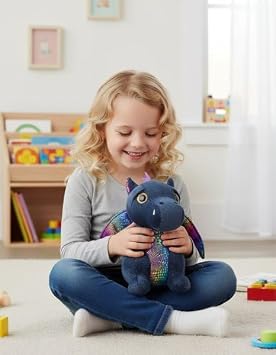 Dragon Stuffed Animals Soft Plush Cute Dragon Doll for Boys Girls 10 in (xiaofeilong heise)