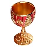♬【Qualifiziertes Material】Vintage Goblet Wine Glass besteht aus gesundem und hochwertigem Legierungsmaterial, ist zuverlässig und langlebig. Der Weinbecher hat ein charmantes und geheimnisvolles Aussehen.