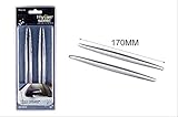 CHROM / SILBER Aussenspiegelschutz Spiegelschoner Stoßstangenschoner Türschoner   Rammschutz für Spiegel ,Türen und Stoßstangen , selbstklebend , flexibel , 2 STÜCK im Set