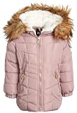 DKNY Baby Girls' Jacket - Fleece Lined Quilted Bubble Puffer Windbreaker Coat (12M-4T), Size 2T, Ros