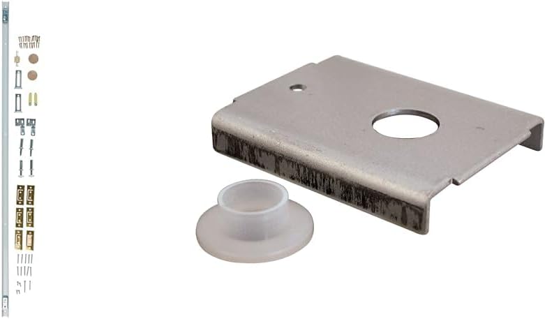 National Hardware N343-723 Complete Double Folding Door Hardware Set with Prime-Line Bi-fold Door Repair Brackets, 48-Inch, White, for Indoor Use