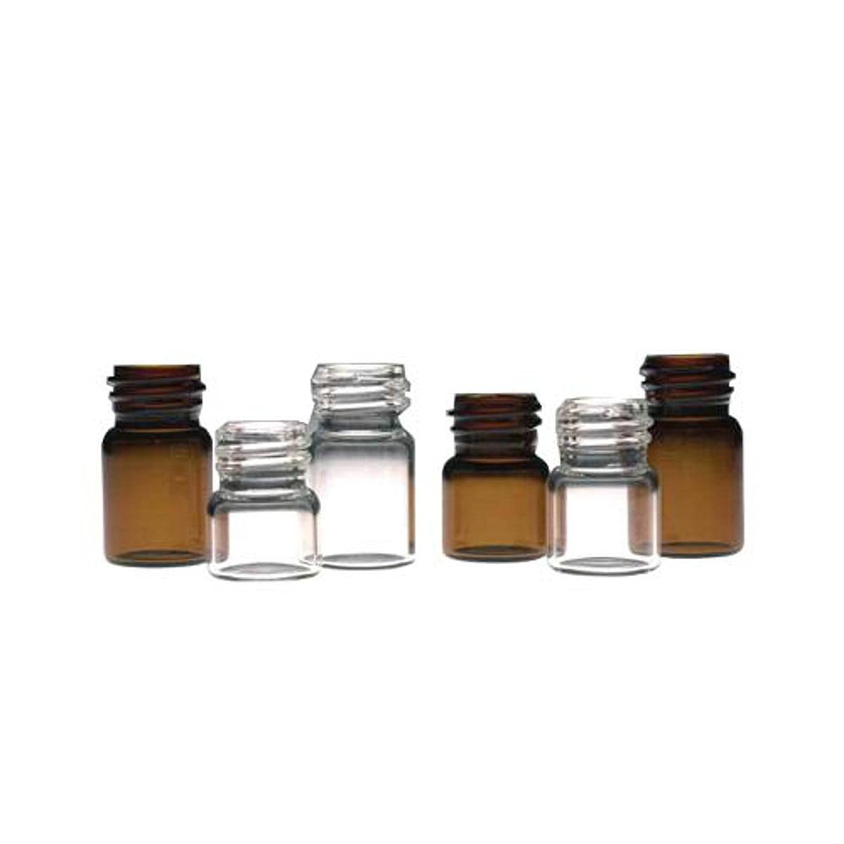 Qorpak GLA-00802 Amber Borosilicate Vial with 24-400 Neck Finish Vial, 27.50mm Diameter, 95mm Height, 10 Dram/40mL Capacity, Pack of 72