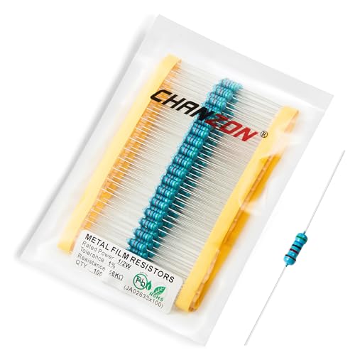 Chanzon 100pcs 1/2W (0.5W) 56K Ω ohm Metal Film Fixed Resistor