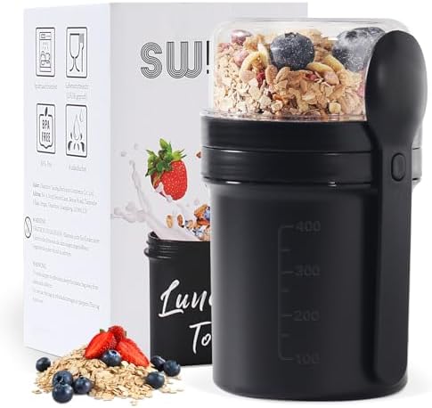 Swkien Müslibecher & Go Becher Joghurtbecher 450ml + 250ml