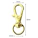 Swivel Clasps Lanyard Snap Hook,cnomg Metal Swivel Lanyard Snap Hook Lobster Claw Clasp (Golden)
