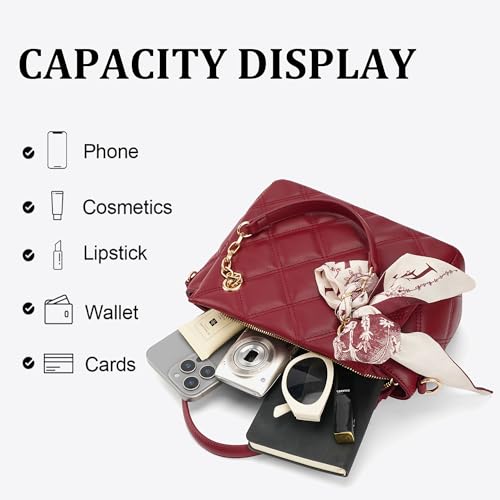 Bolso Satchel Acolchado para Mujer con Asa Superior Ajustable miniatura 3