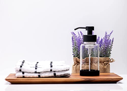 Glass Foaming Hand Soap Dispenser Bottle For Bathroom And Kitchen Countertops - Clear Glass Hand Soap Refill Dispenser - Foaming Soap Dispenser Pump Matte Black Metal Pump #TOP6