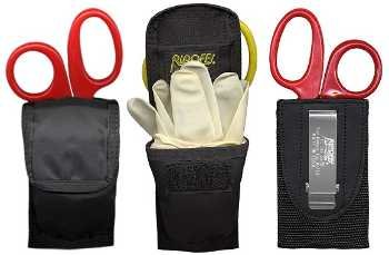 CO-160 Clip-on EMT Essentials Holster - Gloves, Wipes, Mouthpiece, and Shears