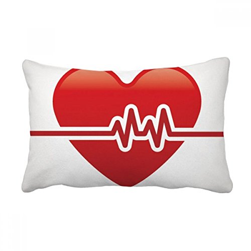 Oreiller lombaire design électrocardiogramme housse et insert pour canapé - 2
