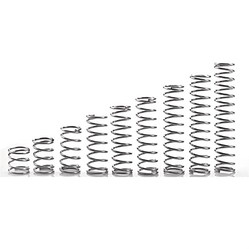 Bclla Zkenyao-Spring 50pcs Stainless Steel Micro Compression Spring Pressure Spring OD 4.5mm Wire 0.5mm, More Durable (Length : 20mm)