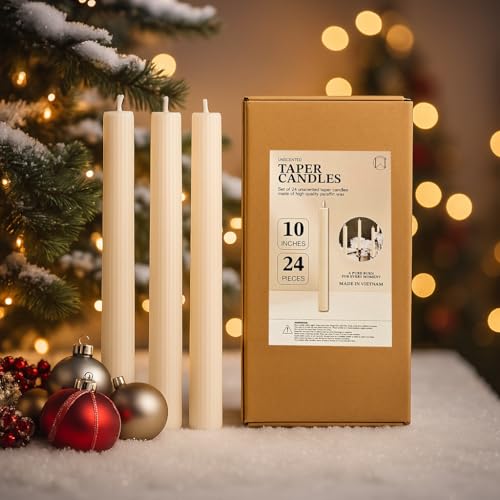 Ivory Taper Candles 10 Inch