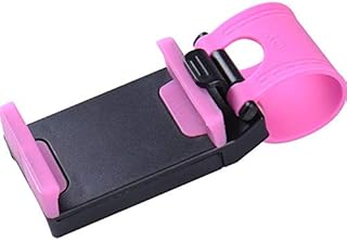 Pink Steering Wheel Clip Universal Car Mount Holder Cradle For Smart Phone GPS