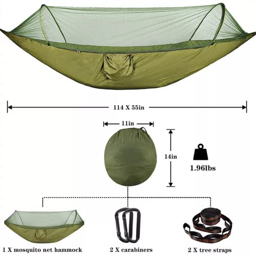 2 People Hammock， Swing For Adults，Hammock， Camping Swing， Camping， Camping Supplies， Hammock Swing， Portable Hammock， Pop Up Hammock， Pink Hammock， Outdoor Swing， Hammock Swing， (Army Green) #TOP4
