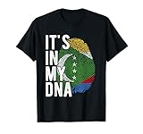 Funny it's in my DNA Comoros Flag Fingerprint This a perfect design idea for anyone who loves the Comoros people with a Comoros flag Fingerprint or support the Comoros people, portez-le et montrez votre amour au peuple Comores