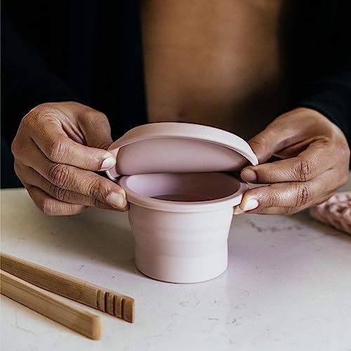 Voxapod Menstrual Cup Sterilizer, Microwave-Safe, Collapsible Cleaner For Public Bathroom, Travel, Camping, Foldable Silicone Container To Wash, Boil, Sanitize Period Cups, Discs, Cleaning Case Holder #TOP4
