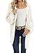 Maroway Women's Open Front Cardigan Soft Lightweight Sweater Coat Off-White