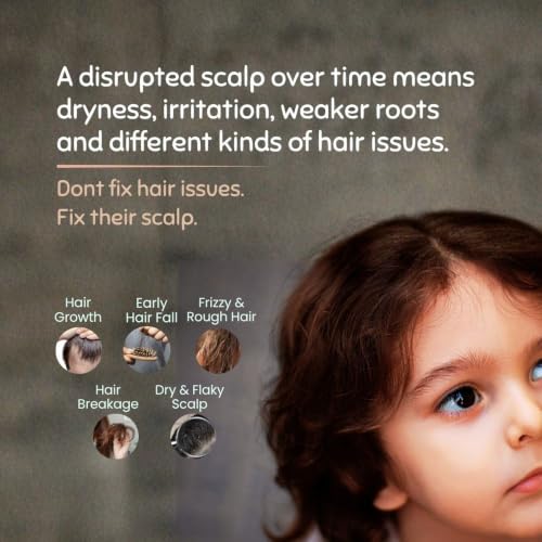 Image of Indimums Natural Baby & Kids Shampoo for Healthy Scalp| Controls Hair-Fall, Dull & Rough Hair | Real Reetha, Shikakai, Neem,Flaxseed & Almond oils | Mild & Conditioning | Tear-free, Dermatologist tested & pH Balanced |0-12 years |500 ml