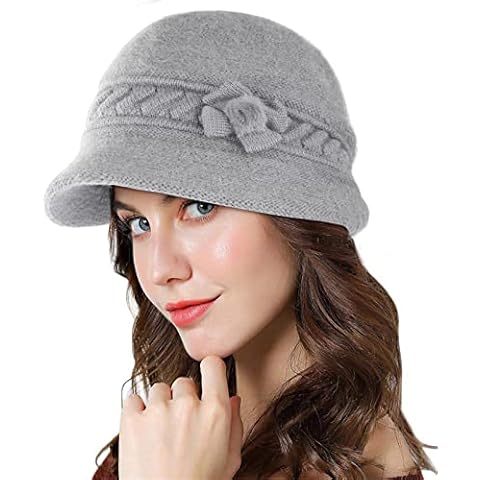 Adigaber Sombrero Invierno con Forro Polar Boina Vintage Cover