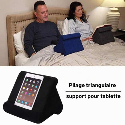 FANIER Support Universel pour Tablette iPad, Pad Pillow Support pour Coussins Souples Multi-Angles pour lecteurs de Livres électroniques, Smartphones, Lecteurs Électroniques, Magazines (Noir) – vue 2