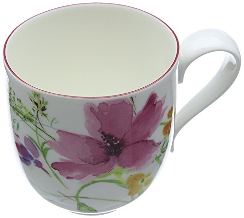 Villeroy & Boch Mariefleur Basic - Taza de café (porcelana Premium, 140 ml, altura de 9 cm) blanco/colorido - Imagen 4