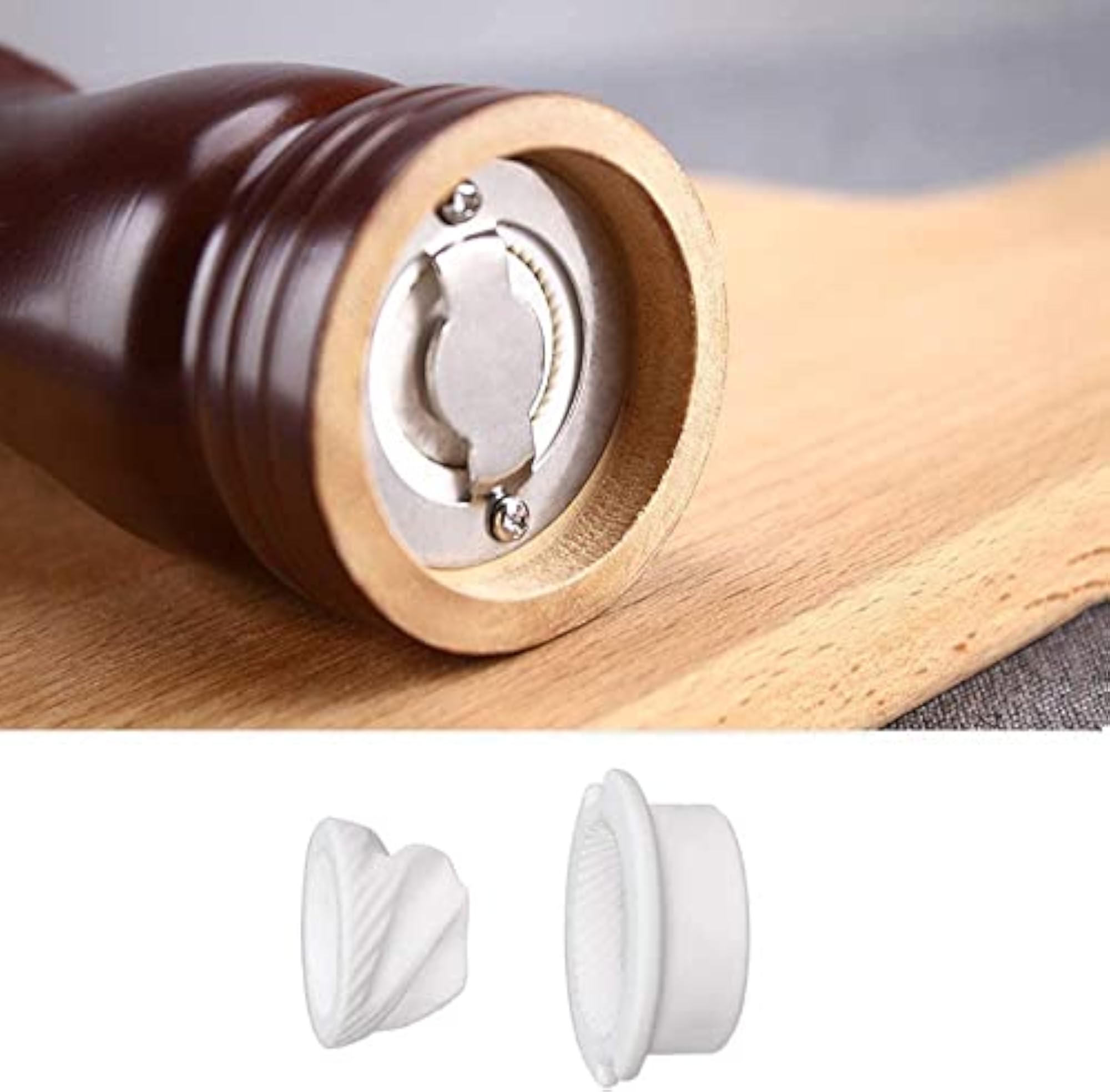 Manual Wooden Salt and Pepper Grinder with Adjustable Coarseness