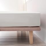 LA MALLORQUINA Sábana Ajustable Algodón - Basic Blanco (080x190/200+31 cm - Blanco) 100% Algodón 144 Hilos | Transpirable e Hipoalergénica | Textil Oeko-Tex