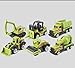 6PCS,Mini Construction Vehicle Toy Set, Green, Excavator, Dump Truck, Forklift, Cement Mixer, Road Roller, Bulldozer