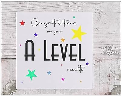 A level results card, congratulations on your A levels, well done, you did it, class of 2026, congrats, celebration card - View 3