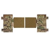 Peminkoo 2 Stück Chest Rig Side Mag Pouch Molle Seitenplatte Panel G-Schnallenfixierung für D.3CR MK3 MK4 Jagdweste Airsoft-Ausrüstung (CP)