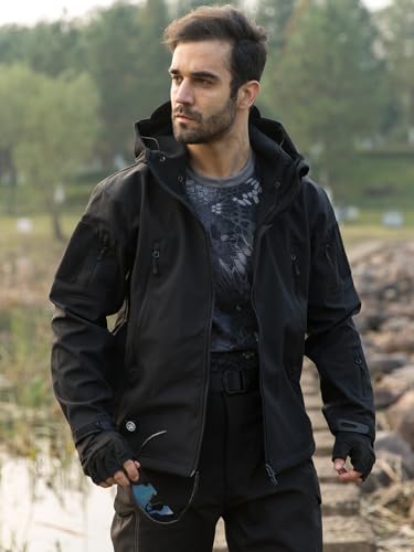 ReFire Gear Men's Army Special Ops Military Tactical Jacket Softshell Fleece Hooded Outdoor Coat - Image 4