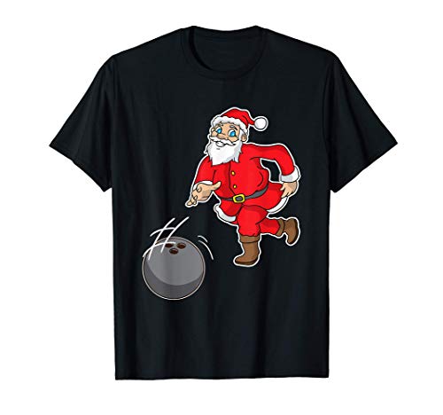 Santa Claus Bowling Christmas Funny Gift Camiseta