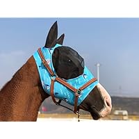 Máscara Caballo TGW RIDING - Elástica Con Orejas, Talla M Azul