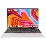 15.6 Inch Backlit Keyboard Laptop, DDR3 8GB SSD 512GB, Celeron 6500 Y Processor (Up to 3.4GHz), with Fingerprint Recognition,WiFi,USB 3.0, Webcam, HDMI, Ultral Light Laptop for Students and Business