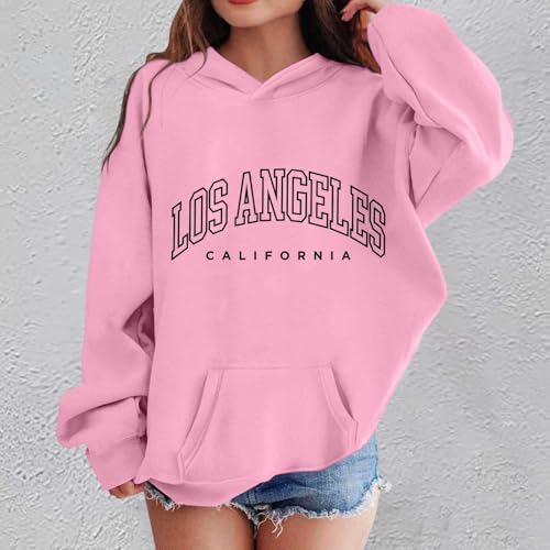 Los Angeles Sweatshirt Hoodie Girls Kids Youth Cute Graphic Y2k Pullover Tops Long Sleeve Lightweight Fall Outfits2