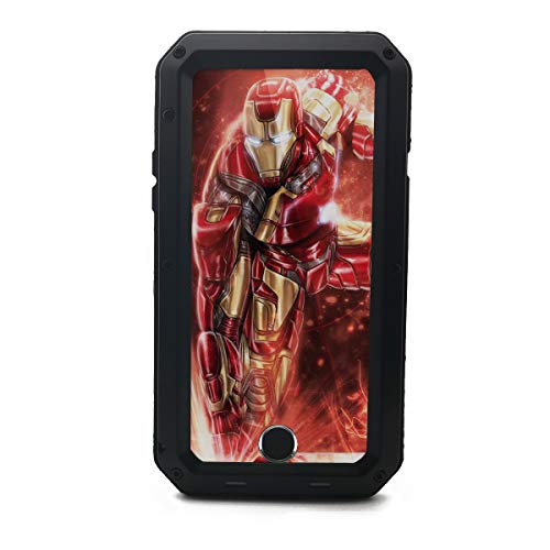 Marrkey for iPhone 8 Case,iPhone 7 Case, 360 Full Body Protective Cover Heavy Duty Shockproof Tough Armour Aluminum Metal Case with Silicone Built-in Screen Protector for iPhone 7/8/SE - Black