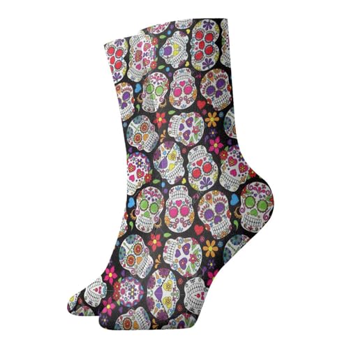 VCzsdff Calcetín de felpa con calaveras para casa y oficina, calcetines antideslizantes para comodidad en interiores