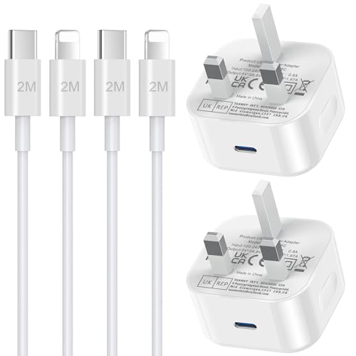 iPhone Charger,2 Pack iPhone Fast Charger Cable and Plug 20W Quick Charge for Apple iPhone 14 13 12 11 Pro Max XS Max XR X SE 8 8 Plus,2M 3FT Long New Rapid USB C to Lightning Charging Lead and Plug