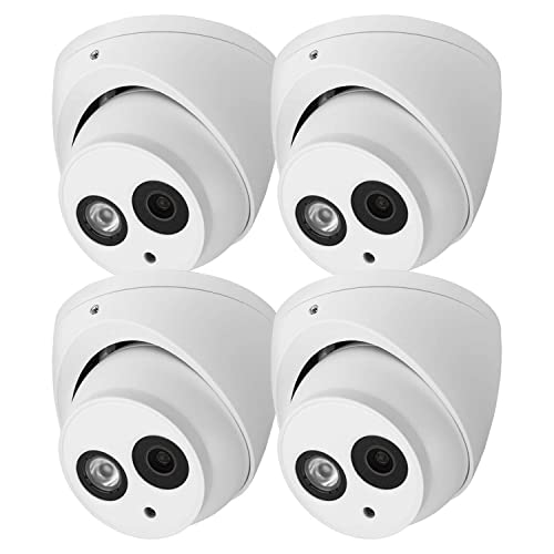 R-Tech 4-in-1 AHD/CVI/TVI/Telecamera a cupola a torretta analogica per esterni/interni (confezione da 4, 2 MP)