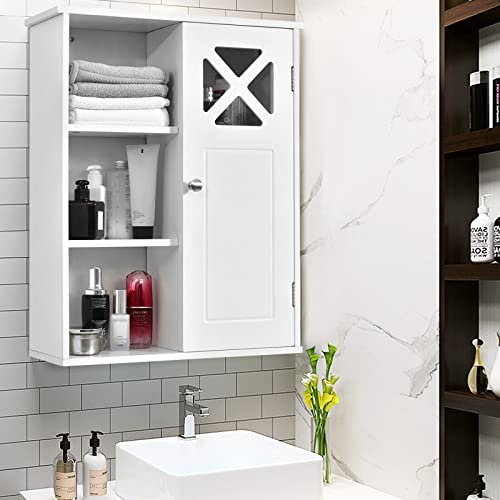 image for Giantex Bathroom Medicine Cabinet, Wall-Mounted Storage Cabinet, Stora