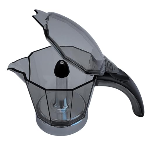 eRicambi, Jarra depósito completo para 4 tazas compatible con cafetera DeLonghi serie Alicia, modelos EMK4, EMKE42, EMKE42.R – Repuesto original de alta calidad