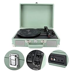Fockety Tourne-Disque, Lecteur de phonographe Vintage Portable sans Fil Bluetooth à 3 Vitesses avec Haut-parleurs… - Les Beatles, Paul McCartney, John Lennon, RIngo Starr, George Harrison Fockety Tourne-Disque, Lecteur de phonographe Vintage Portable sans Fil Bluetooth à 3 Vitesses avec Haut-parleurs… – Image 5