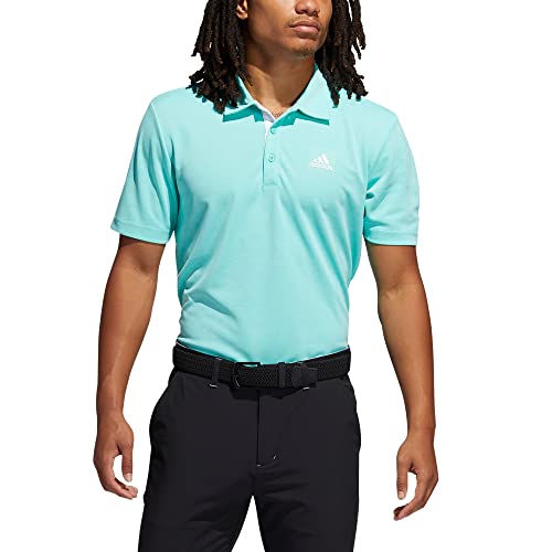 Adidas Advantage Novelty Heathered Mens Golf Polo Acid Yellow Mel Xl #TOP1