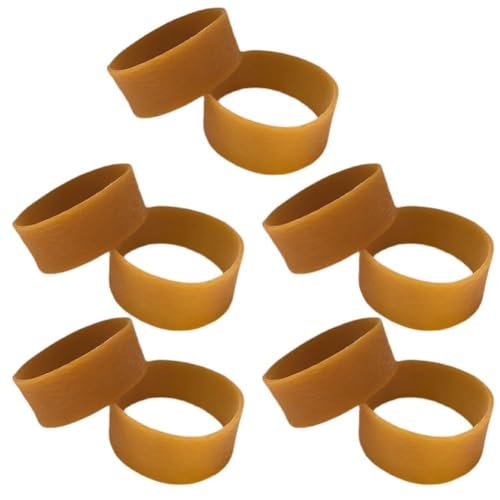 Hoppipola 10 Pack Ski Brake Retainers Bands Snowboard Bindings, Elastic Straps Winter Sports Ski Tuning and Maintenance, Yellow