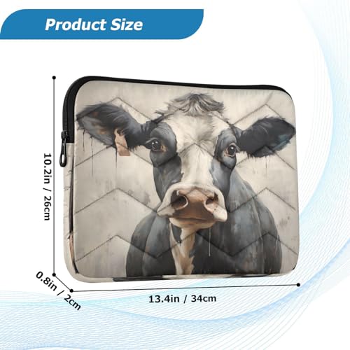 Funda para portátil Vintage Cow 13-14 pulgadas impermeable miniatura 3