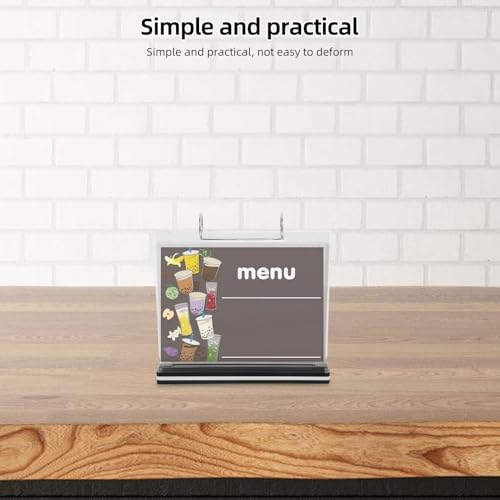 Présentoir de table menu horizontal pliable et cadre de table ajustable