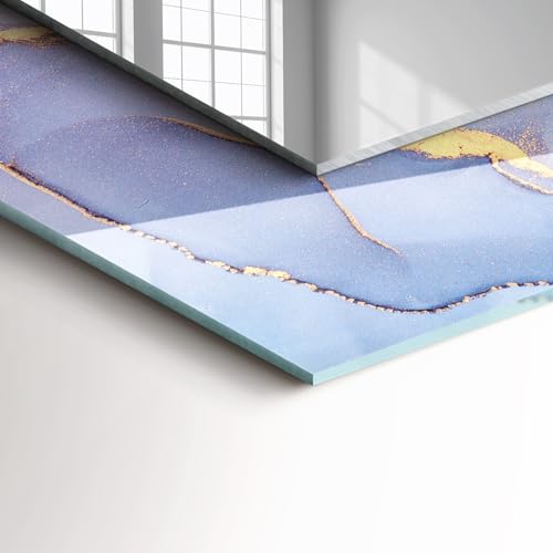 Miroir imprimé design moderne sans cadre miroir mural 80x60cm