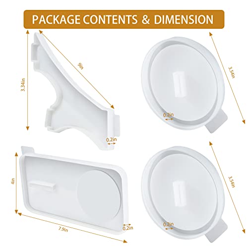 Bravace Tealight Candle Holder Resin Mold - 4 Pcs Silicone Molds For Epoxy Resin Diy Candle Holder Mold For Resin Casting, Resin Candlestick Holder Molds, Valentine's Day Gift Wedding Gift Home Decors #TOP5